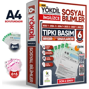 2025 Yökdil Ingilizce Sosyal Bilimler Ösym Çıkmış Soru Tıpkı Basım Deneme Paketi 6lı Türkiye Geneli