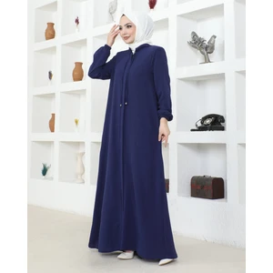 Nevayla Moda Salaş Kesim Aerobin Kumaş Ferace / Lacivert - F137