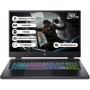 Nitro 17 NH.QL1EY.003-32 Ryzen 7-7735HS 32GB 1tb SSD RTX4050-6GB 17.3"fhd 165Hz Linux Sıvı Metal Soğutmalı Taşınabilir Bilgisayar