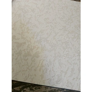 Raised 462-A (53  cm  x 10 Mt) Beyaz Üzerine Krem Efektli Kabartmalı Sade Duvar Kağıdı 5m2