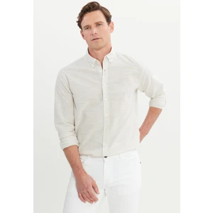 Altınyıldız Classics %100 Pamuk Comfort Fit Rahat Kesim Düğmeli Yaka Çizgili Gömlek