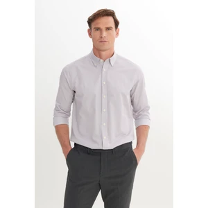 Altınyıldız Classics Pamuklu Slim Fit Dar Kesim Düğmeli Yaka Çizgili Gömlek