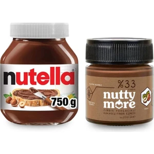 750 gr & Nutty More %33 Fındık Parçacıklı Kakaolu Fındık Ezmesi 200 gr
