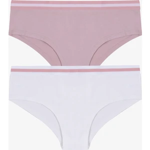 Koza İç Giyim Kadın Ikili Pamuklu Şardon Lastikli Hipster Külot