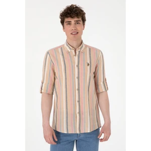 U.s. Polo Assn. Erkek Kavun Gömlek Desenli 50299588-VR202