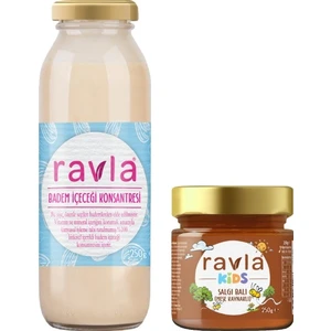 2'li Ürün - Ravla Badem İçeceği Konsantresi - 250g/ Ravla Salgı Balı (Meşe Kaynaklı) - 250g
