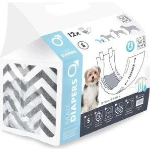 Diapers Erkek Köpekler İçin Külot (S) 12'li