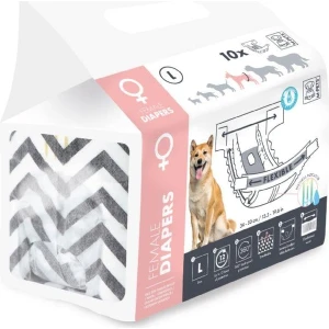 Diapers Dişi Köpekler İçin Külot (L) 10'lu