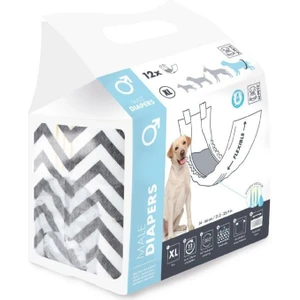 Diapers Erkek Köpekler İçin Külot (XL) 12'li