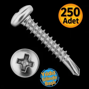 4.2X32 mm Ysb Yıldız Silindir Başlı Sac Vidası (250 Adet)