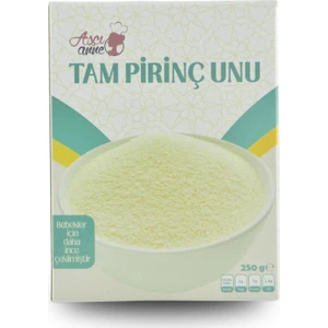 Aşçı Anne Tam Pirinç Unu 250 gr 6+ Ay Bebekler İçin Glüten İçermeyen Sağlıklı Gıda