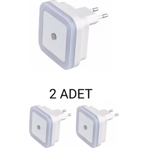 CT-9500 Fotoselli LED Gece Lambası 1W Beyaz Işık - 2’li Paket