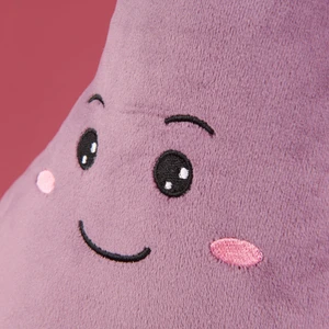 Soft Patlıcan Figürlü Yastık - Mor - 25 cm