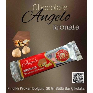 Bsc Chocolate Angelo Chocolate 24 Adet 30 gr Fındık Krokanlı Sütlü Bar Çikolata