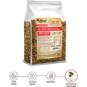 Az Tahıllı Kuzu Etli Yetişkin Kedi Maması 1kg