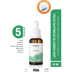 Göz Çevresi Serumu 30 ml C Vitamini ve Kafein İçerikli Koyu Halka Şişlik Karşıtı Vegan