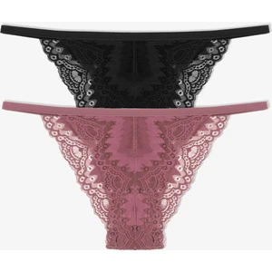 Koza İç Giyim Kadın 2'li Dantel Detaylı Külot