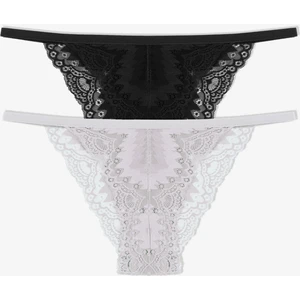 Koza İç Giyim Kadın 2'li Dantel Detaylı Külot