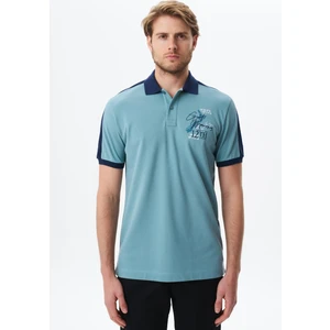 Erkek Regular Fit Baskılı % 100 Pamuk Pike Polo Yaka Tişört Y29374356002