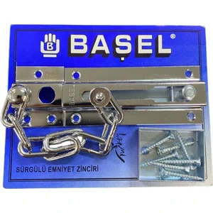 Başel Sürgülü Kapı Emniyet Zinciri Krom