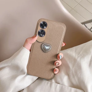 Oppo A60 Uyumlu Kılıf Zebana Velvix Silikon Kılıf Açık Kahverengi