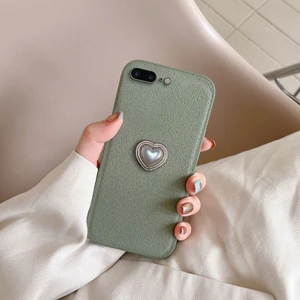 Apple iPhone 8 Plus Uyumlu Kılıf Zebana Velvix Silikon Kılıf Yeşil