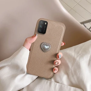 Xiaomi Poco M3 Uyumlu Kılıf Zebana Velvix Silikon Kılıf Açık Kahverengi