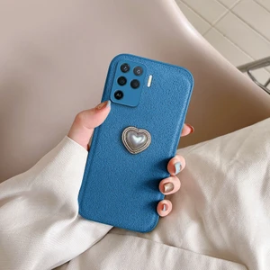 Oppo Reno 5 Lite Uyumlu Kılıf Zebana Velvix Silikon Kılıf Açık Mavi