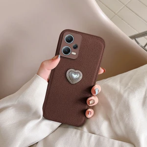 Xiaomi Redmi Note 12 Pro 5g Uyumlu Kılıf Zebana Velvix Silikon Kılıf Kahverengi