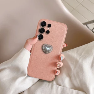 Samsung Galaxy S23 Ultra Uyumlu Kılıf Zebana Velvix Silikon Kılıf Rose Gold