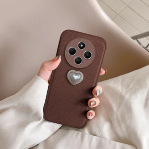 Xiaomi Redmi 14C Uyumlu Kılıf Zebana Velvix Silikon Kılıf Kahverengi