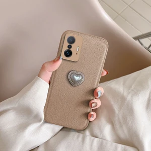 Xiaomi Mi 11T Pro Uyumlu Kılıf Zebana Velvix Silikon Kılıf Açık Kahverengi