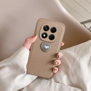 Xiaomi Redmi Note 14 Pro Uyumlu Kılıf Zebana Velvix Silikon Kılıf Açık Kahverengi