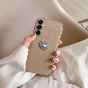 Samsung Galaxy A26 Uyumlu Kılıf Zebana Velvix Silikon Kılıf Açık Kahverengi