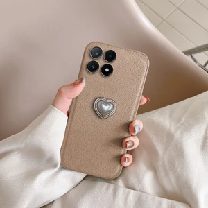 Xiaomi Poco X6 Pro 5g Uyumlu Kılıf Zebana Velvix Silikon Kılıf Açık Kahverengi