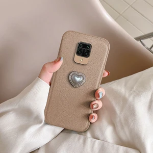 Xiaomi Redmi Note 9s Uyumlu Kılıf Zebana Velvix Silikon Kılıf Açık Kahverengi