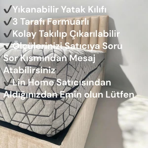 Aron Fermuarlı Yatak Kılıfı, Yatak Pedi&şiltesi, % 100 Cotton,yıkanabilir, Gri Renk
