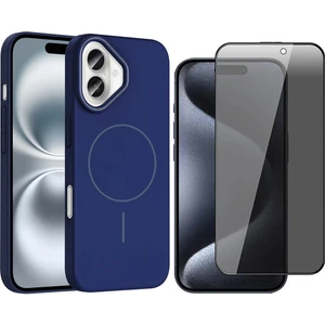 iPhone 16 Plus Kılıf M-safe Şarj Özellikli Zore Ruby Sert Kapak + Hayalet Ekran Koruyucu