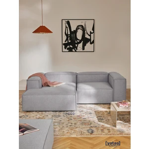 Most Mollis Plus Sol Köşe 2 Modül Köşe 32 Gri Keten Kumaş Yataş Sünger(Evinize Teslim)