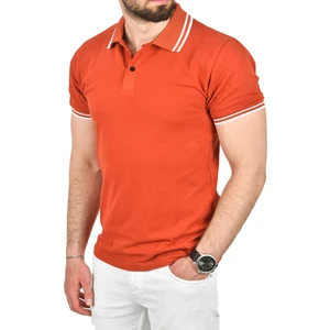 Slim Fit Pamuklu Kumaş Polo Yaka Tişört Nefes Alan Dar Kesim Kıvrılmaz Yaka Tişört 2503021