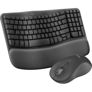 Wave Keys MK670 Combo M550 L Kablosuz Ergonomik Ingilizce Klavye Mouse Seti Siyah