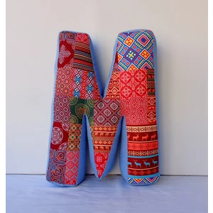 M Harf Desenli  Kırlent