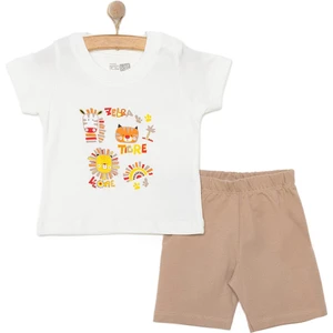 Hellobaby Baskılı 2 Ip Yenidoğan Erkek Tshirt-Şort Erkek Bebek