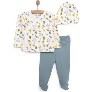 Hellobaby Erkek Zıbın-Şapka-Patikli Alt Erkek Bebek