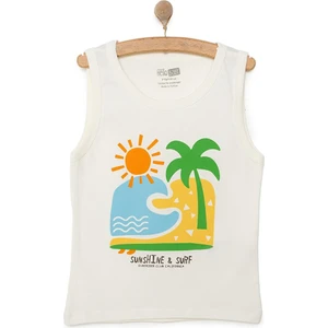 Hellobaby Basic Erkek Plaj Baskılı Atlet Tshirt Erkek Bebek