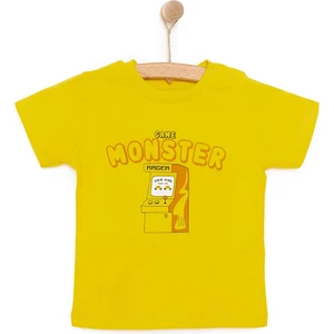 Hellobaby Basic Erkek Canavar Oyun Baskılı T-Shirt Erkek Bebek