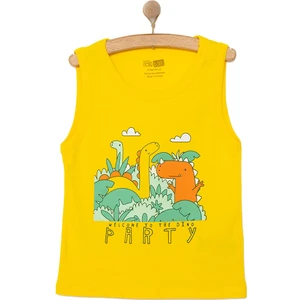 Hellobaby Basic Erkek Dinozor Partisi Baskılı Atlet Tshirt Erkek Bebek