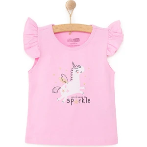 Hellobaby Basic Kız Melek Unicorn Baskılı Atlet T-Shirt Kız Bebek