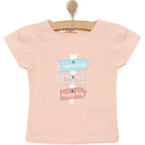 Hellobaby Basic Yazı Baskılı  Tshirt Kız Bebek