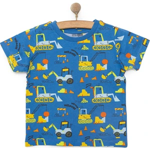 Hellobaby Basic Erkek Kepçe Desenli T-Shirt Erkek Bebek
